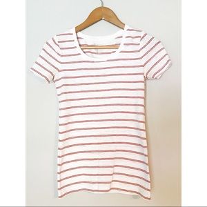 Merona Red and White Striped Short Sleeve T-shirt